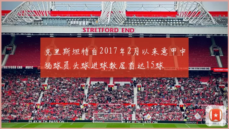 克里斯坦特自2017年2月以来意甲中场球员头球进球数居首达15球